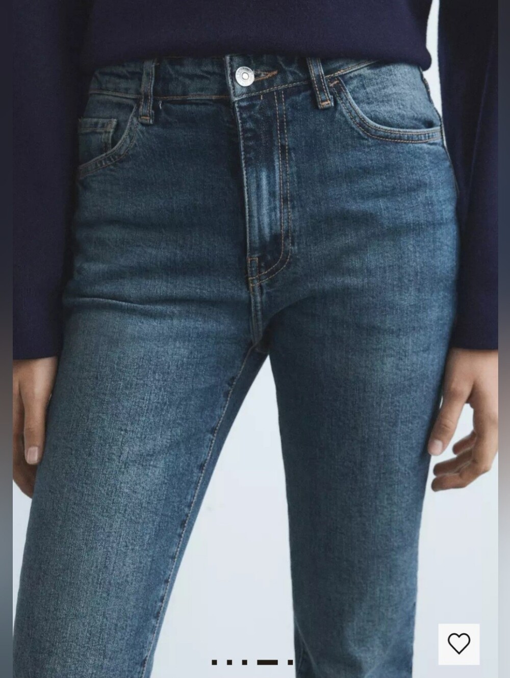 MANGO High-Rise Dark Blue Slim Fit Jeans Size 8